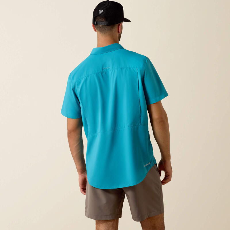 Ariat Men's VentTEK Outbound Fitted Short Sleeve Shirt - Blue Moon