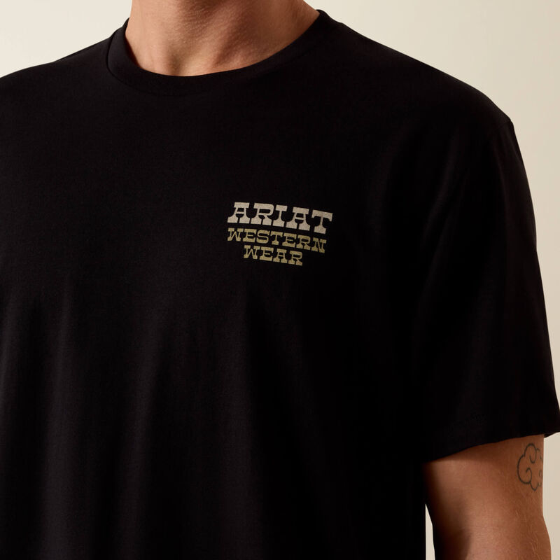 Ariat Men's Country & Western Lockup Classic Fit Tee Shirt - Black