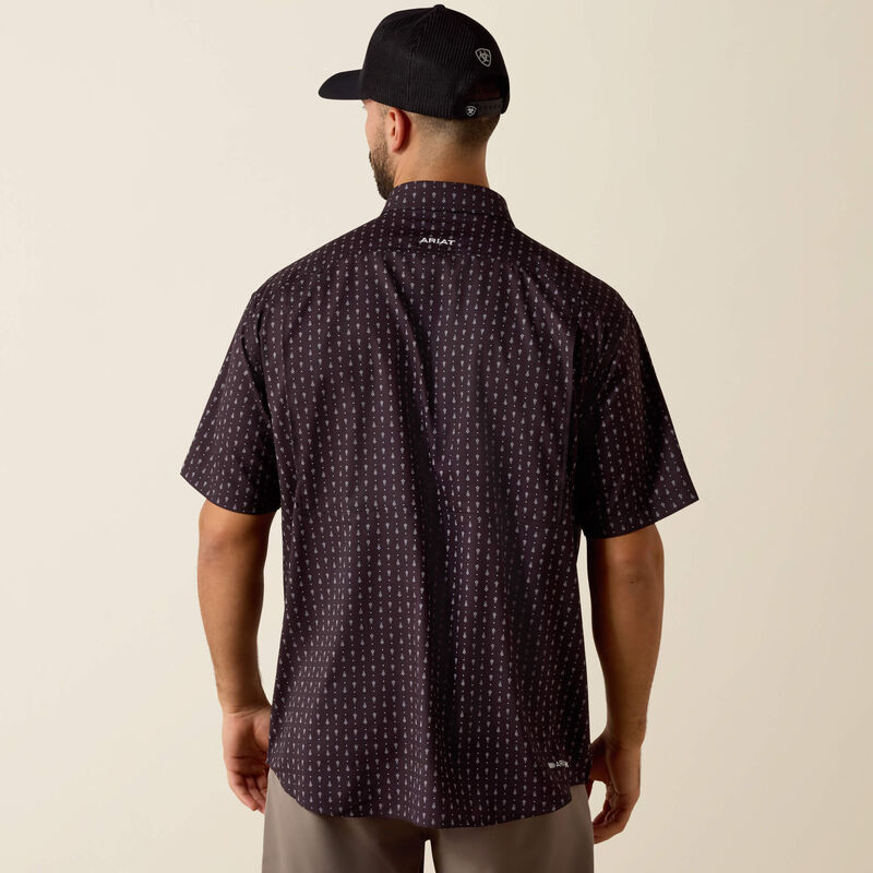 Ariat Men's Printed VentTEK Classic Fit Short Sleeve Shirt - Black