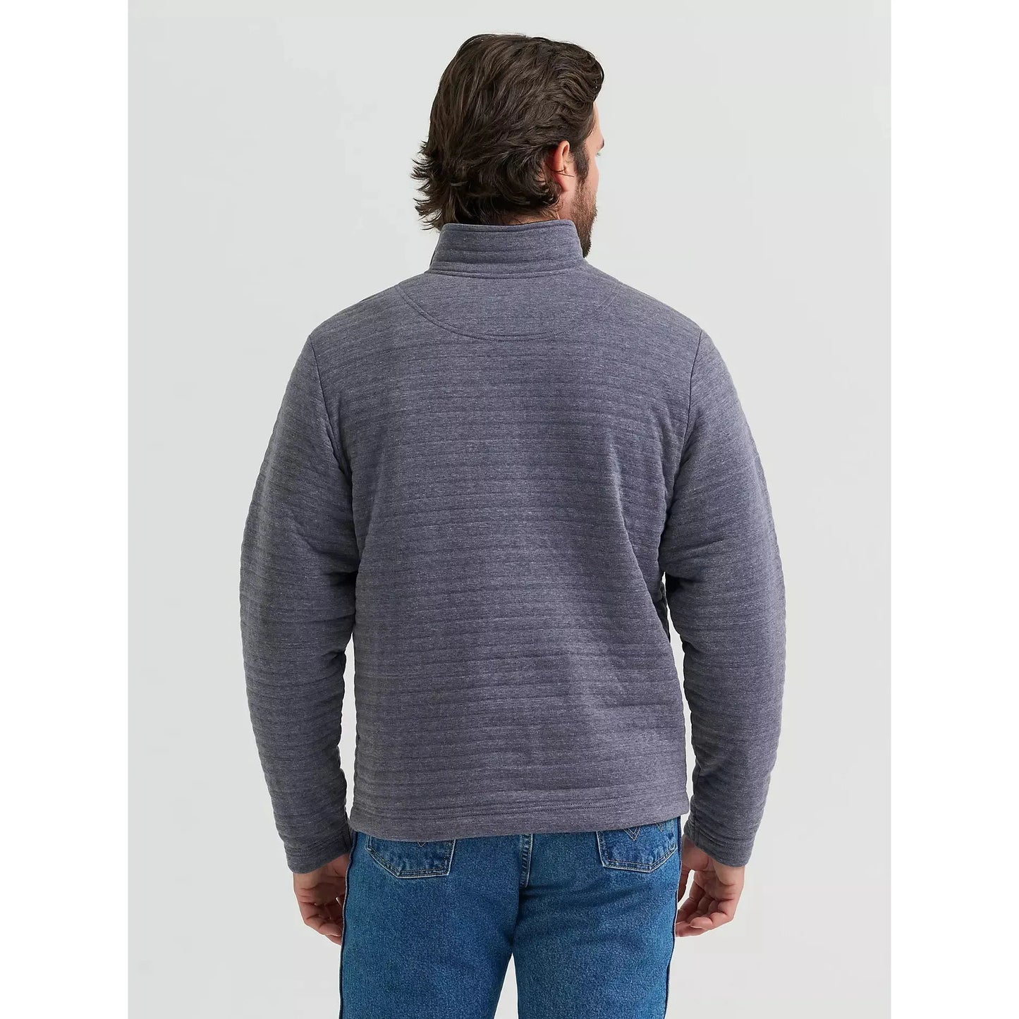 Wrangler Men's George Strait Quarter-Zip Quilted Pullover - Pacific