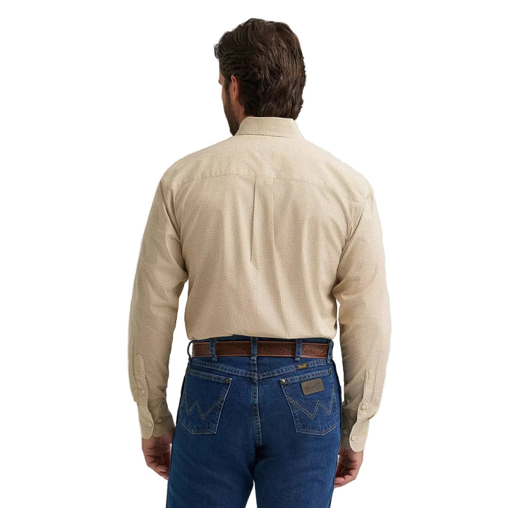 Wrangler® George Strait™ Long Sleeve Button Down One Pocket Shirt - Wheat Yellow