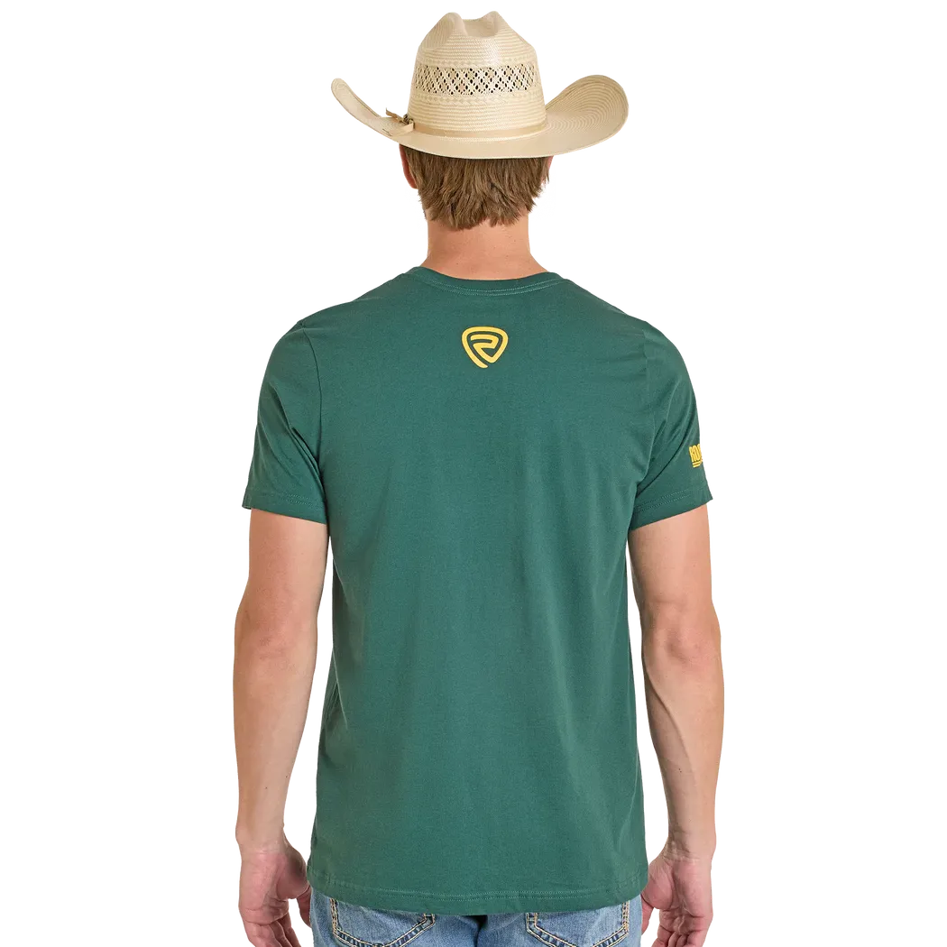 Rock & Roll Men's Koe Wetzel East Texas Short Sleeve Tee Shirt - Green