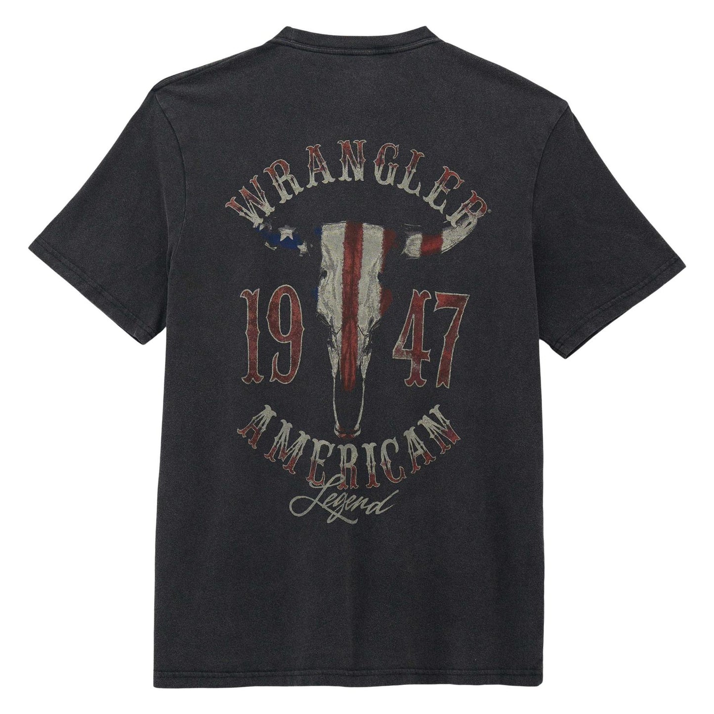 Wrangler Men's Graphic Short Sleeve Tee Shirt - Washed Jet Black