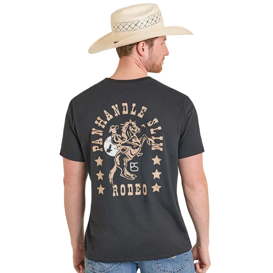 Panhandle Men's Rodeo Graphic Tee Shirt - Black