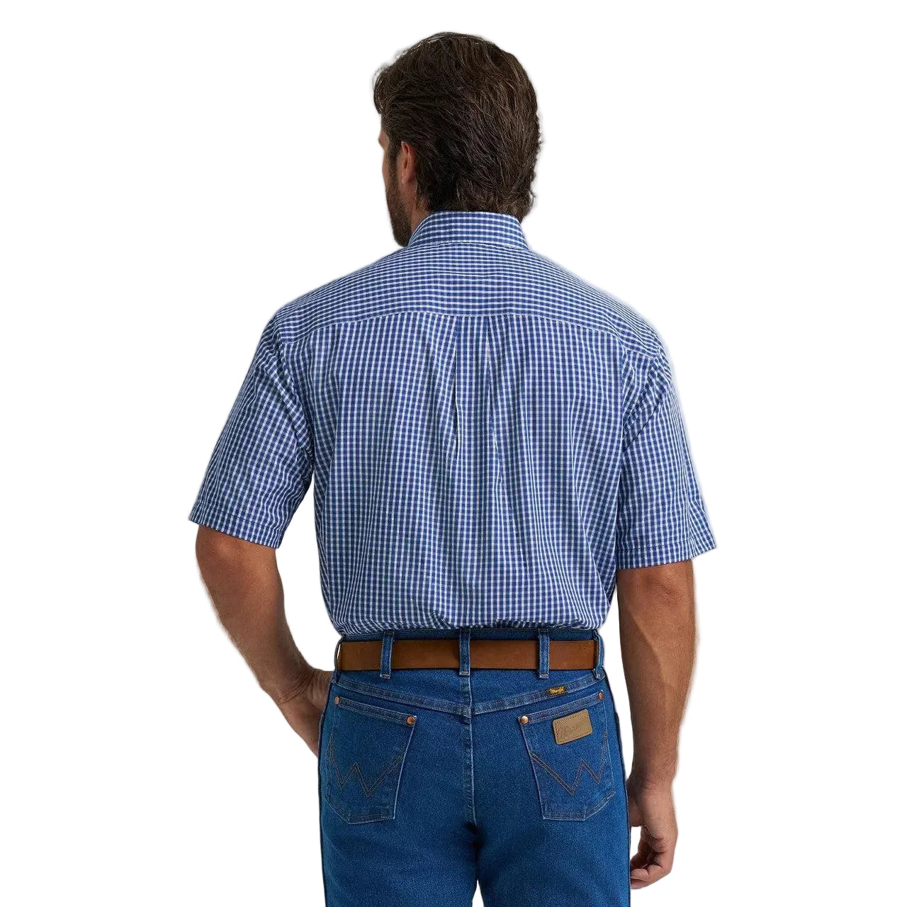 Wrangler® Men's Classic Relaxed Fit Short Sleeve Shirt - Blue