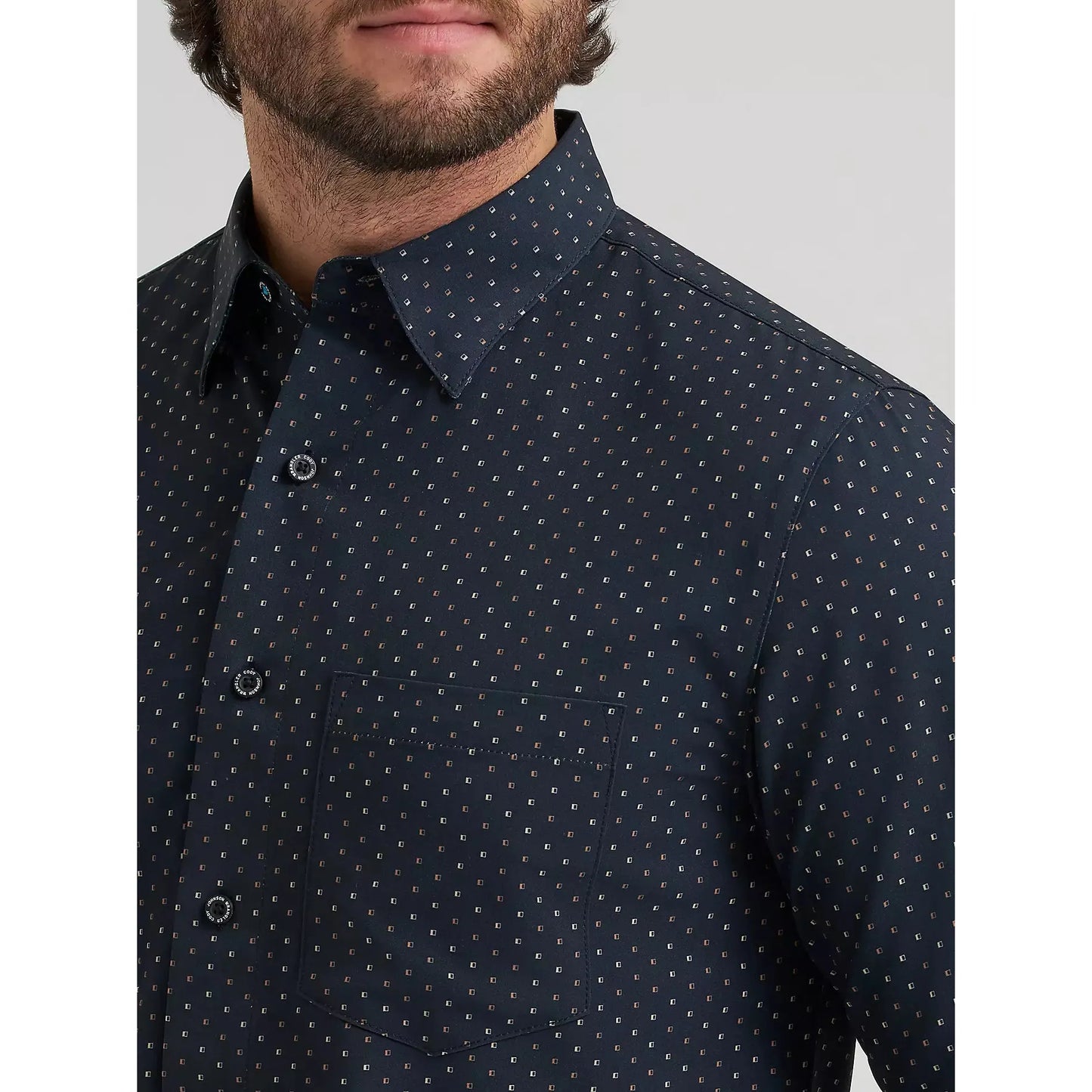 Wrangler Men's Cody Johnson Performance Button Down LS Shirt - D Spots