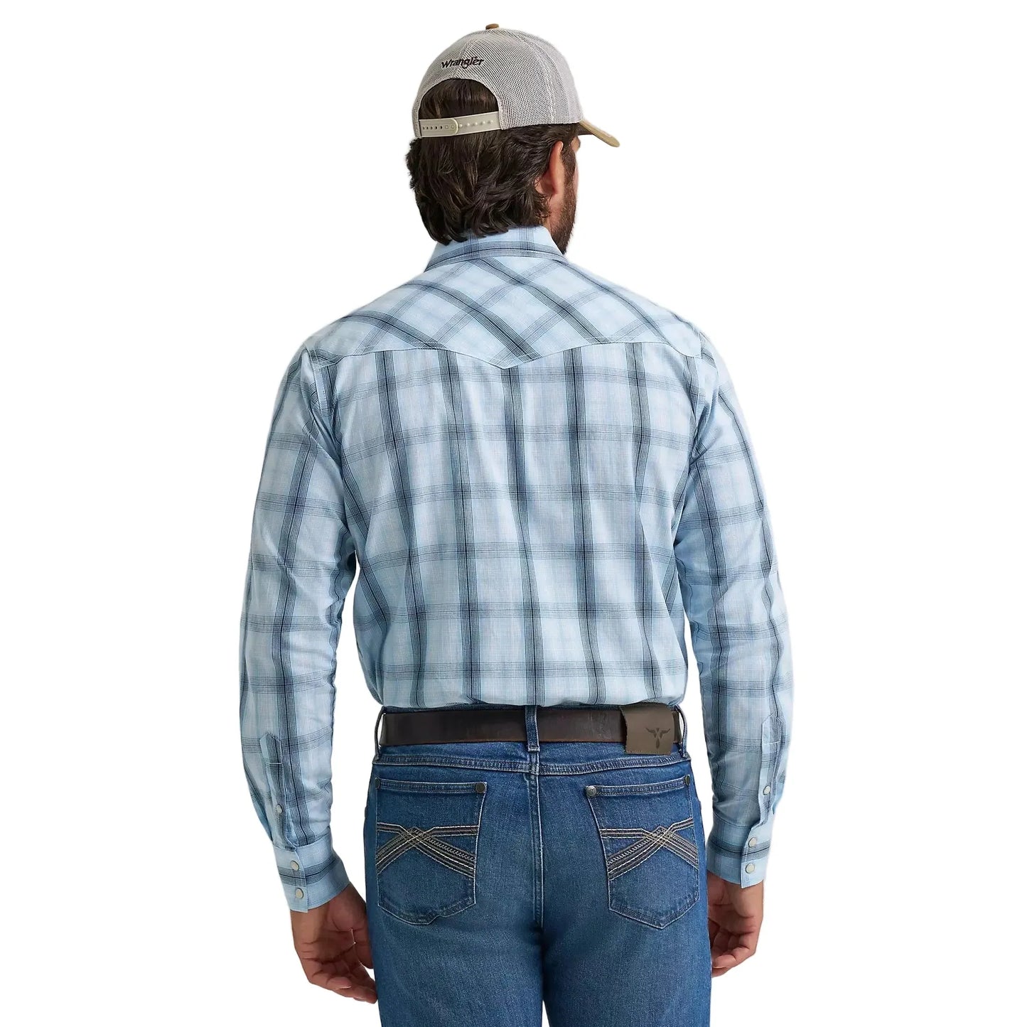 Wrangler Men's 20X® Competiton Long Sleeve Western Snap Shirt - Fine Navy