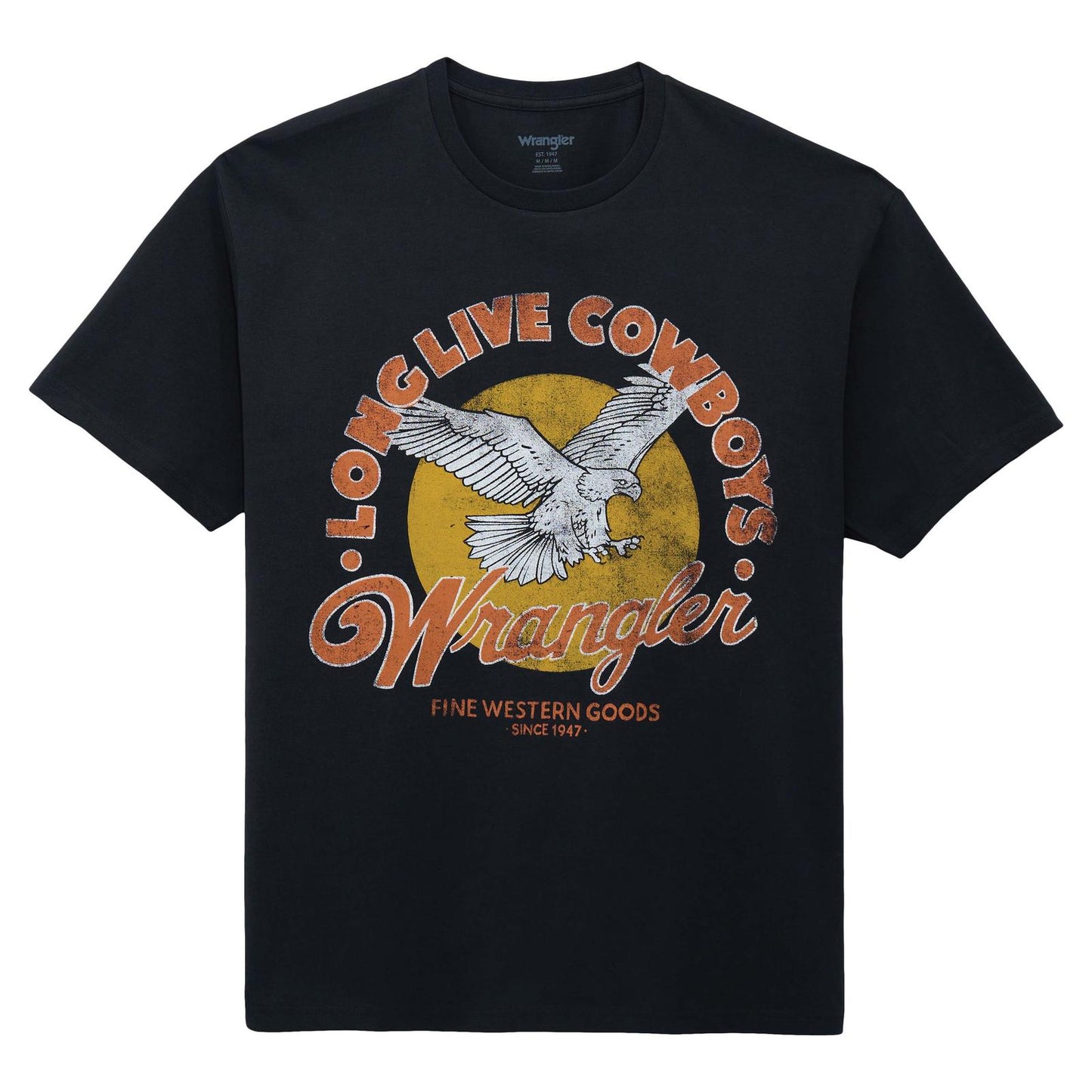 Wrangler Men's Graphic Short Sleeve Tee Shirt - Jet Black