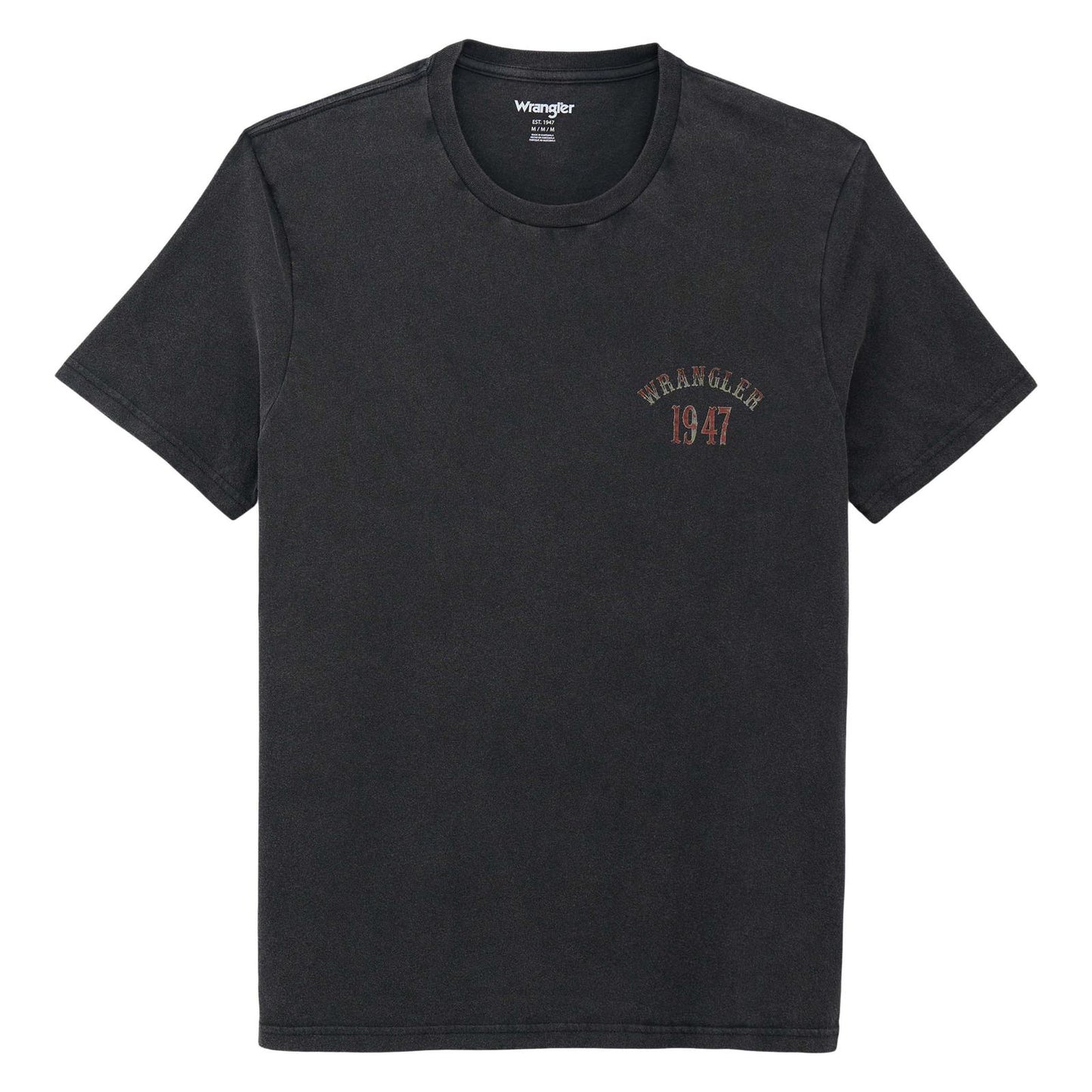 Wrangler Men's Graphic Short Sleeve Tee Shirt - Washed Jet Black