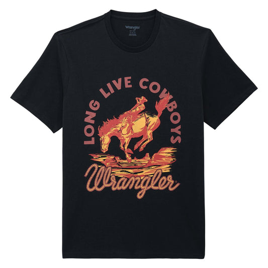 Wrangler Men's Graphic Short Sleeve Tee Shirt - Jet Black
