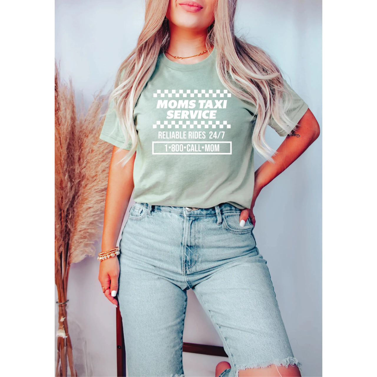 Blonde Ambition Short Sleeve Mom's Taxi Service-Multiple Colours