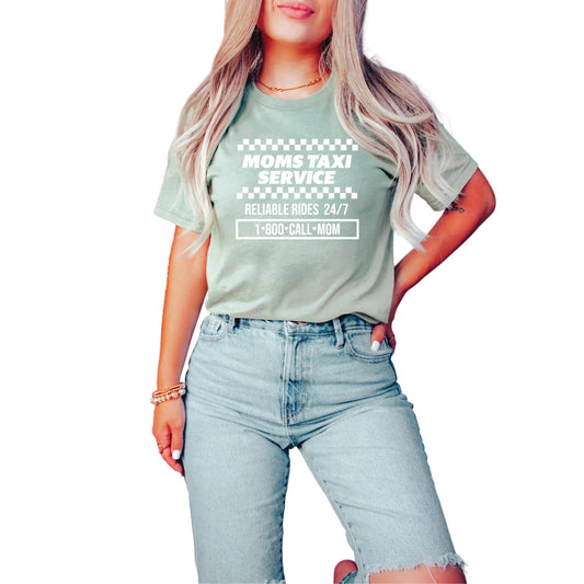 Blonde Ambition Short Sleeve Mom's Taxi Service-Multiple Colours