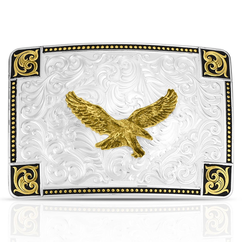 Montana Silversmiths Men's Sierra Forge with Eagle with Filigree Corner Buckle