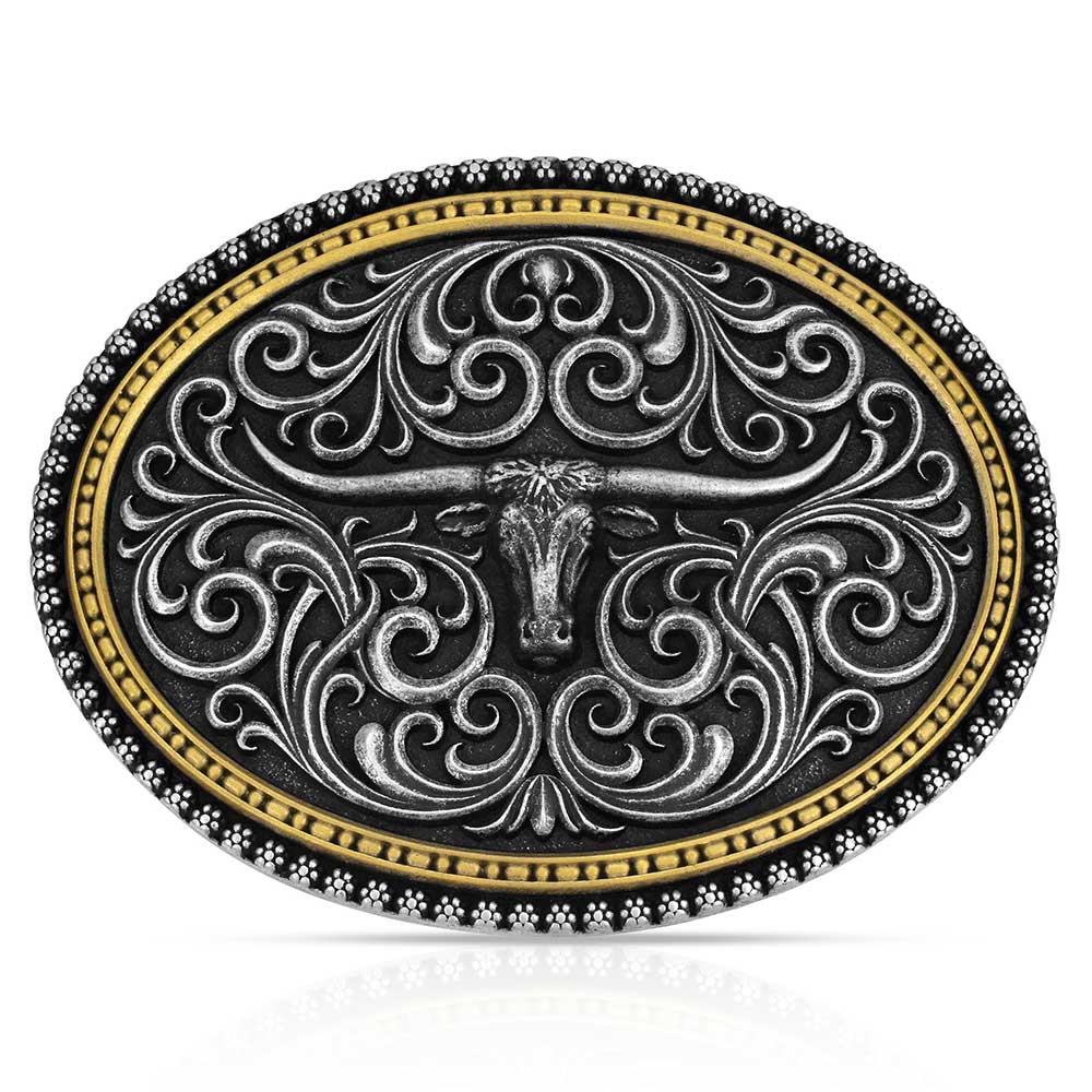 Montana Silversmiths Men's Two Tone Stockyard Buckle - Irvine Tack & Western Wear