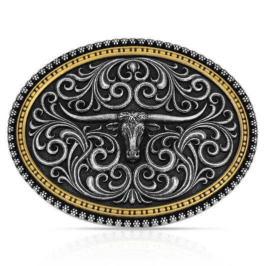 Montana Silversmiths Men's Two Tone Stockyard Buckle - Irvine Tack & Western Wear
