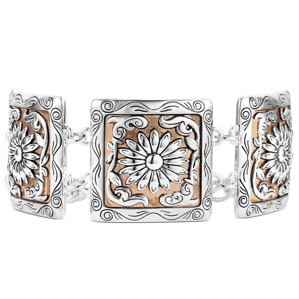 Montana Silversmiths Women's Ranch House Floral Bracelet