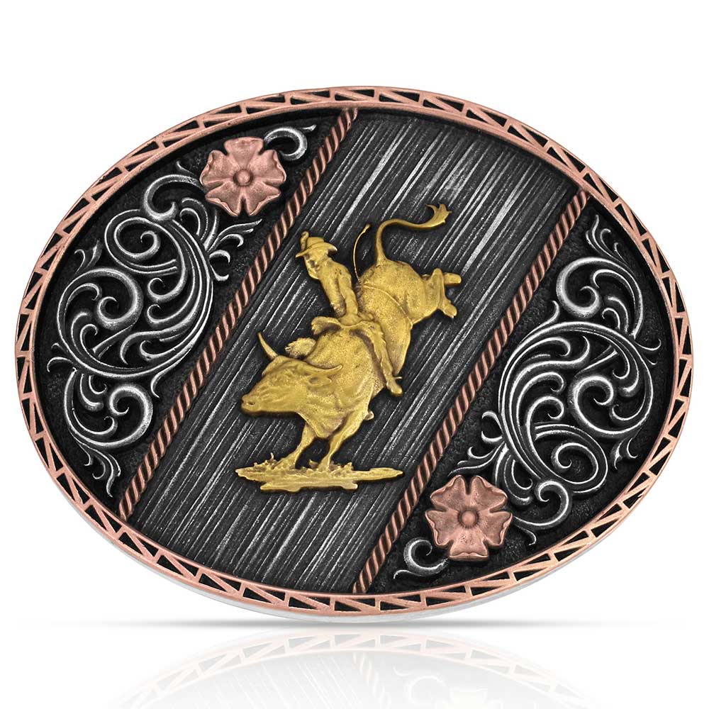 Montana Silversmiths Trio Color Rodeo Buckle