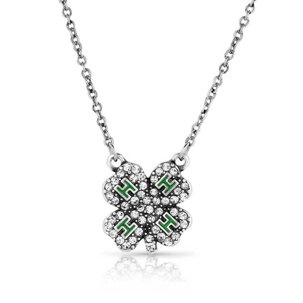 Montana Silversmith Women's Sparkling 4-H Clover Necklace