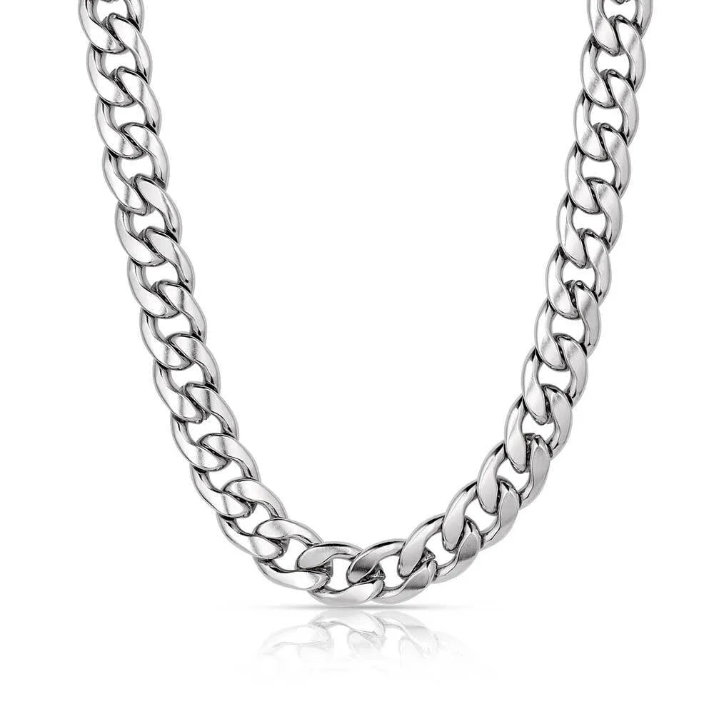 Montana Silversmiths Stainless Steel Cuban Link Chain 22"