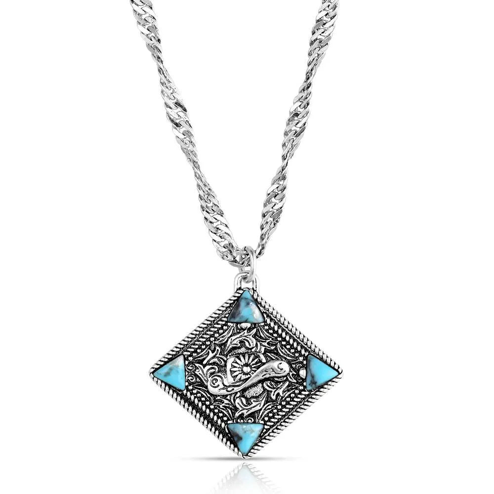 Montana Silversmiths Bluebell Charm Turquoise Necklace