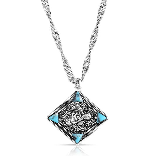 Montana Silversmiths Bluebell Charm Turquoise Necklace