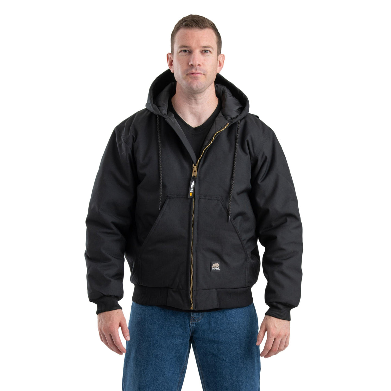 Berne Men's Icecap Insulated Hooded Jacket - Black