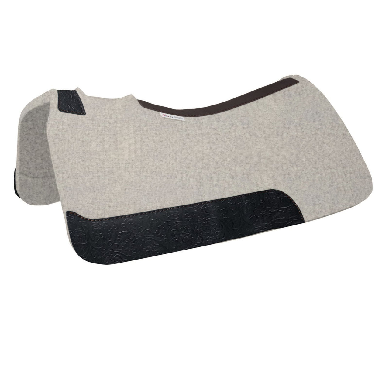 5 Star 7/8" Thick Western Contoured Natural Saddle Pad-Black Cowboy Wear Leathers