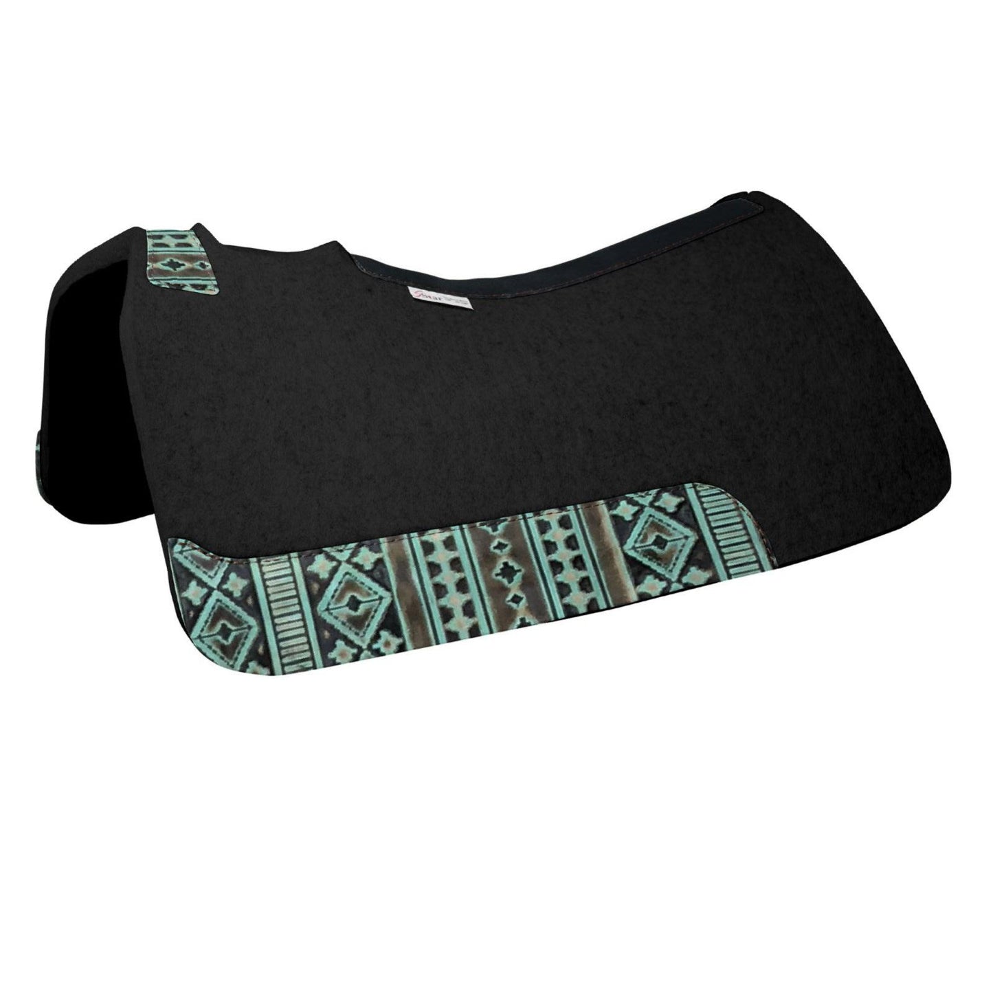 5-Star 7/8" Contoured Black All Around Pad-Navajo Turquoise/Brown