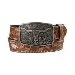 Nocona Ladies Vintage Western Belt- Brown