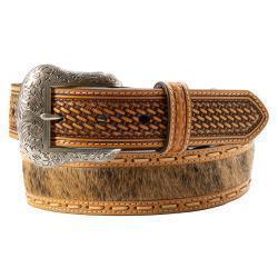 Nocona Men's Basketweave Step Lacing Belt - Brown