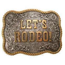 Nocona Men's Rectangle Let's Rodeo Buckle