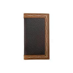 Nocona Men's Rodeo Wallet with Bootstich Edge- Brown