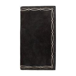 Nocona Men's Rodeo Boot Stitch Roughout Wallet - Black