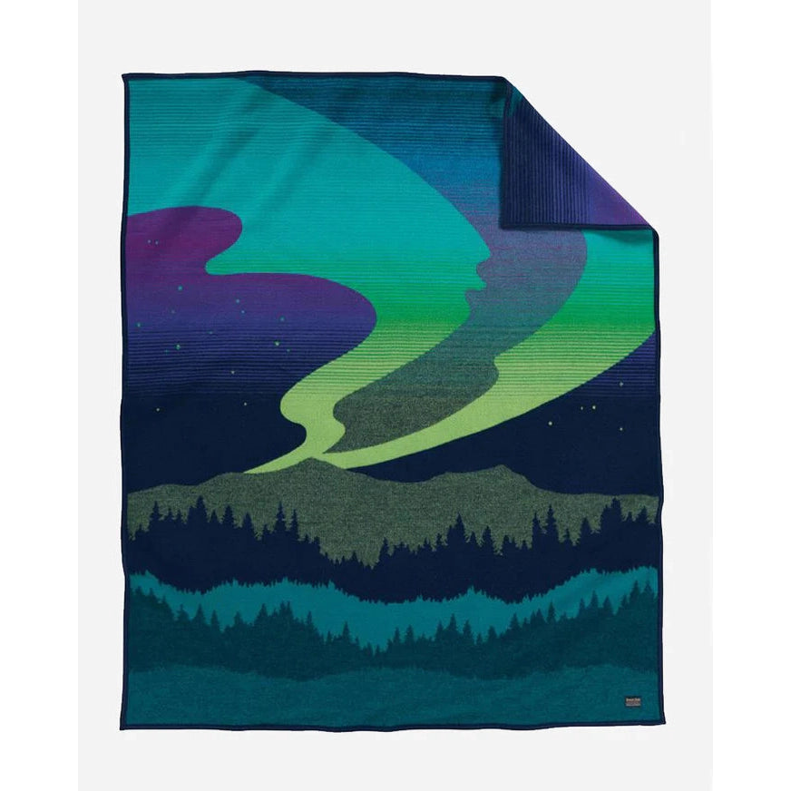Jacquard Napped Robe - Northern Lights - Dark Blue