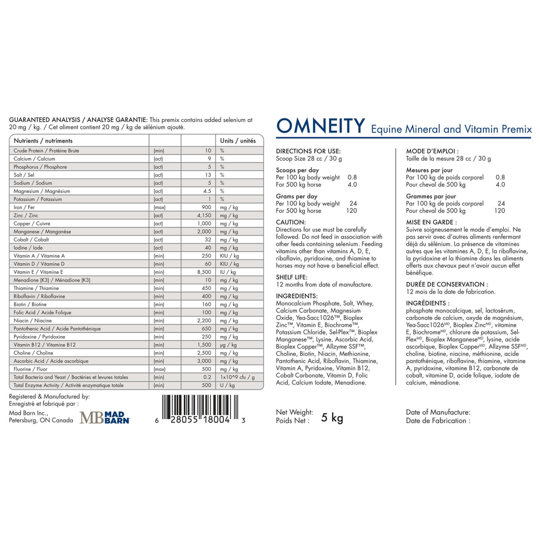 Mad Barn Omneity Premix - Irvine Tack &amp; Western Wear
