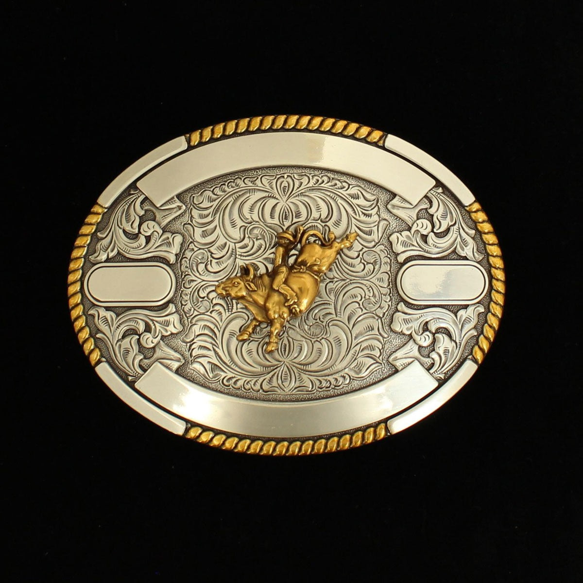 Crumrine Oval Engravable Buckle - Bull Rider