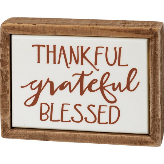 Box Sign Mini - Grateful