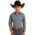 Panhandle Boy's 2 Pocket Long Sleeve Shirt - Dark Grey
