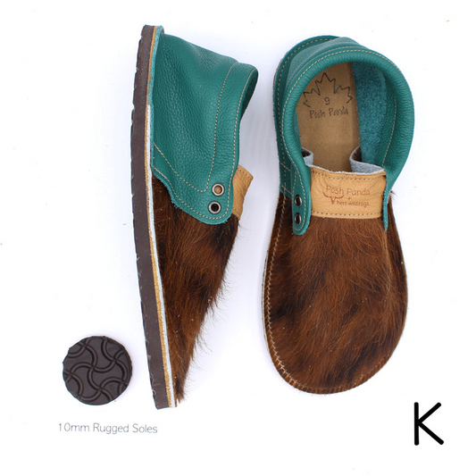 Posh Panda Women's Cowhide Rugged Sole Moc Shoes