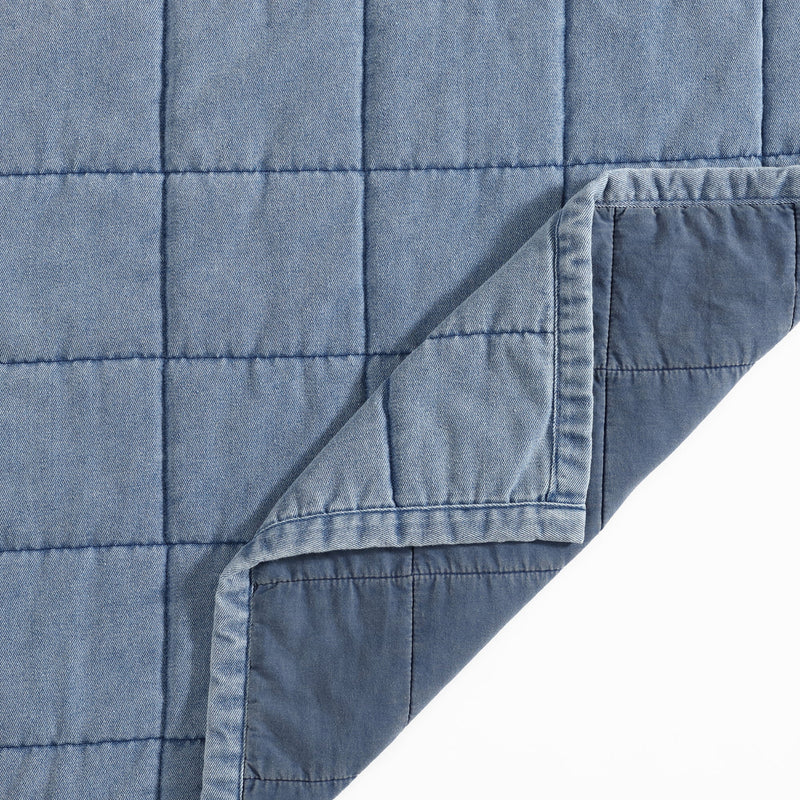 Hi End Accents Stonewashed Denim Quilt Set-