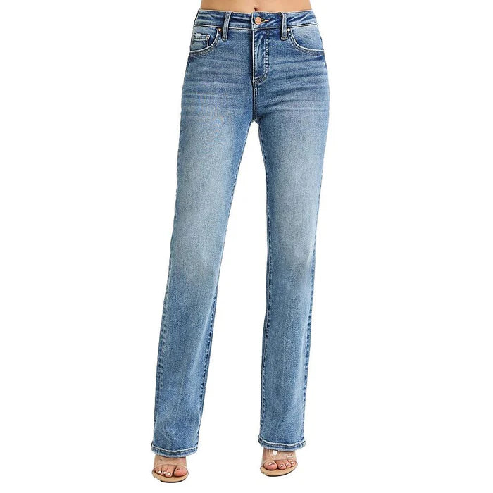 Risen Women's Tummy Control High Rise Straight Jeans - Medium - Irvine Tack & Western Wear
