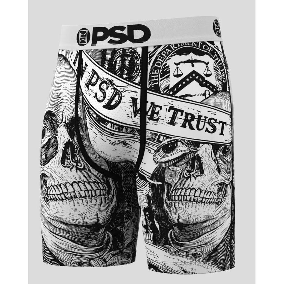 PSD Underwear Men's Cursed Money Boxer Brief - Black/White