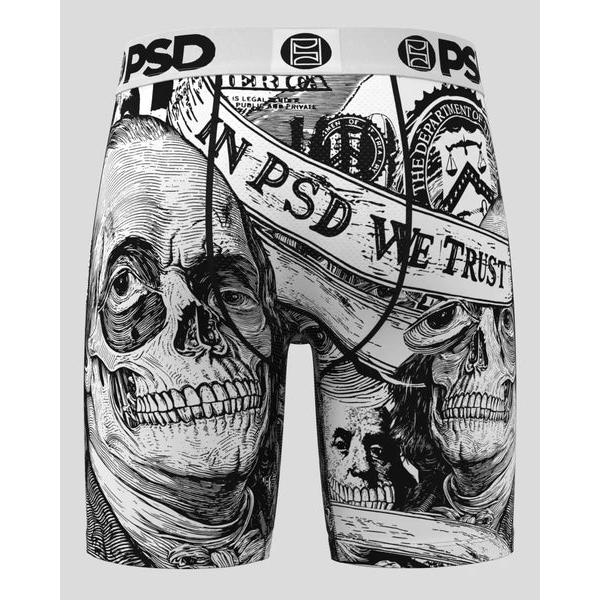 PSD Underwear Men's Cursed Money Boxer Brief - Black/White