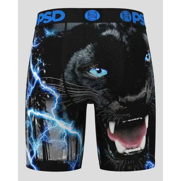 PSD Underwear Men's Thunder Panther Boxer Brief - Black/Blue