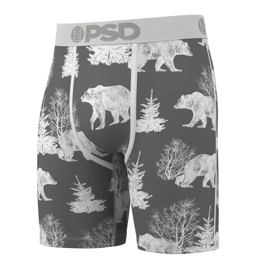 PSD Underwear Bear Chill Standard Length Brief's - Grey/White