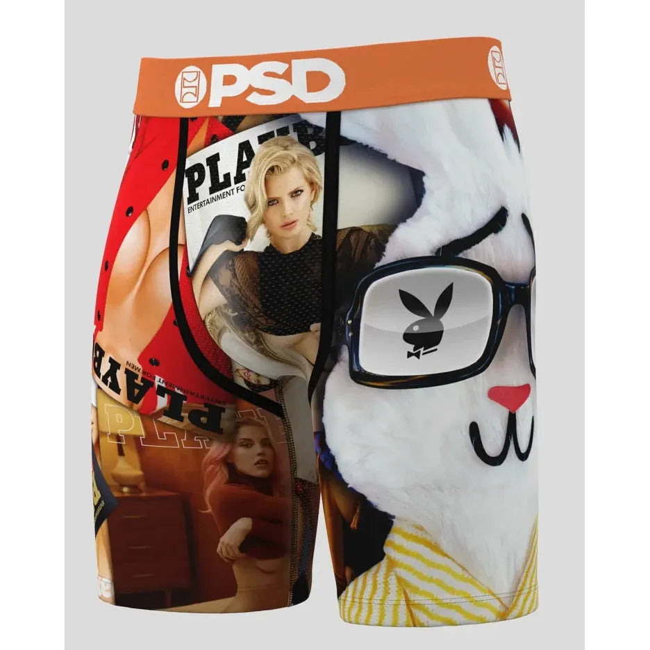 PSD Underwear Men's Playboy Stacks Boxer Brief - Multicolour