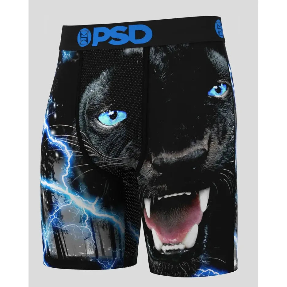 PSD Underwear Men's Thunder Panther Boxer Brief - Black/Blue