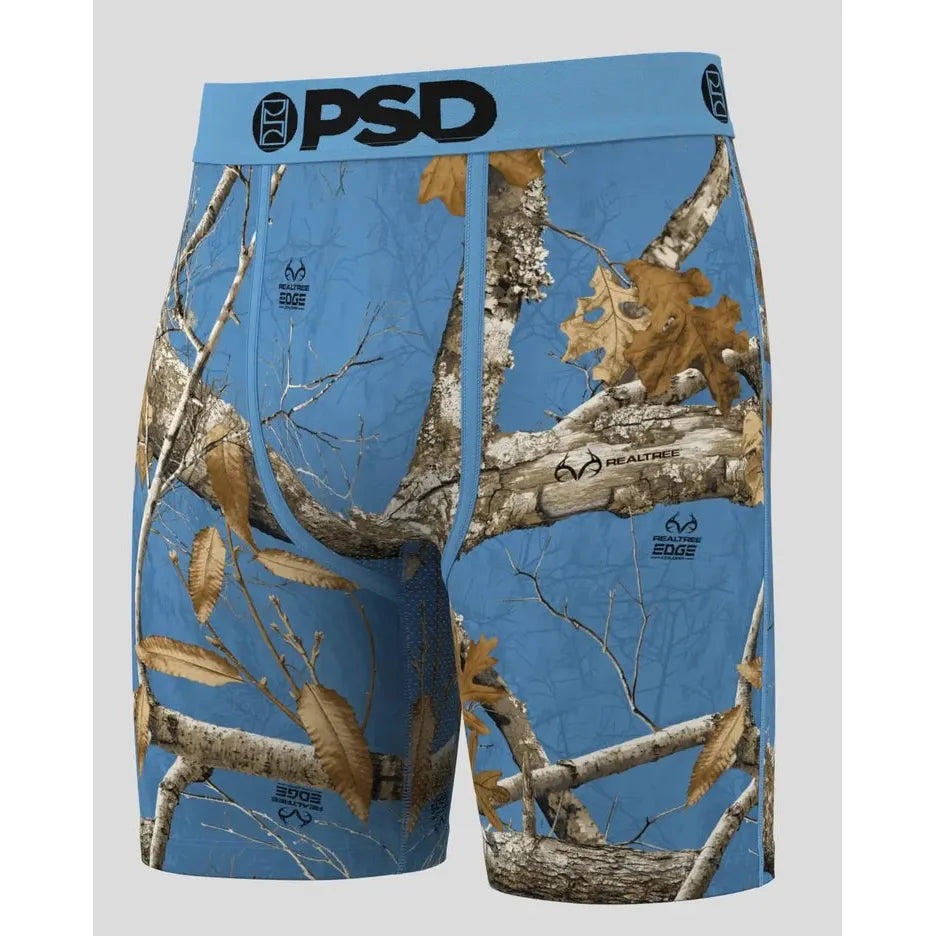 PSD Underwear Men's Realtree Boxer Brief- Blue Edge
