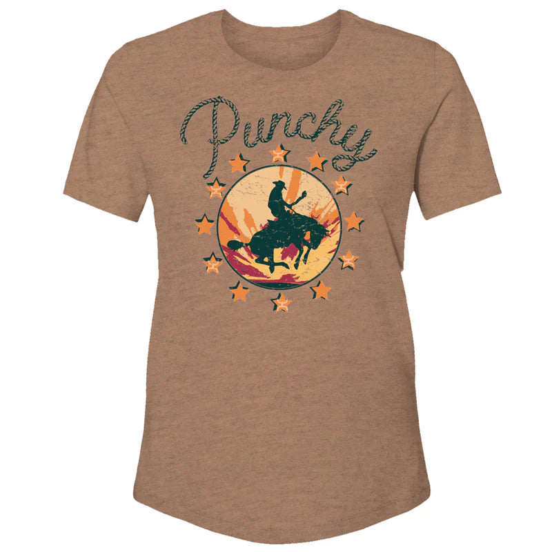 Hooey Women's Punchy T-Shirt - Light Brown w/Tan