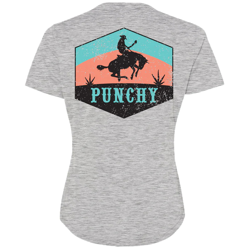 Hooey Ranchero Women's Crew Neck Short Sleeve T-Shirt - Grey